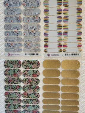 Jamberry Nail Wraps - 4 Glitter Designs Full Sheets